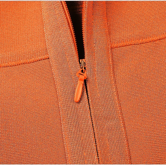 Bandage V Neck Bodycon Midi Dress Black - Picture 5 of 7